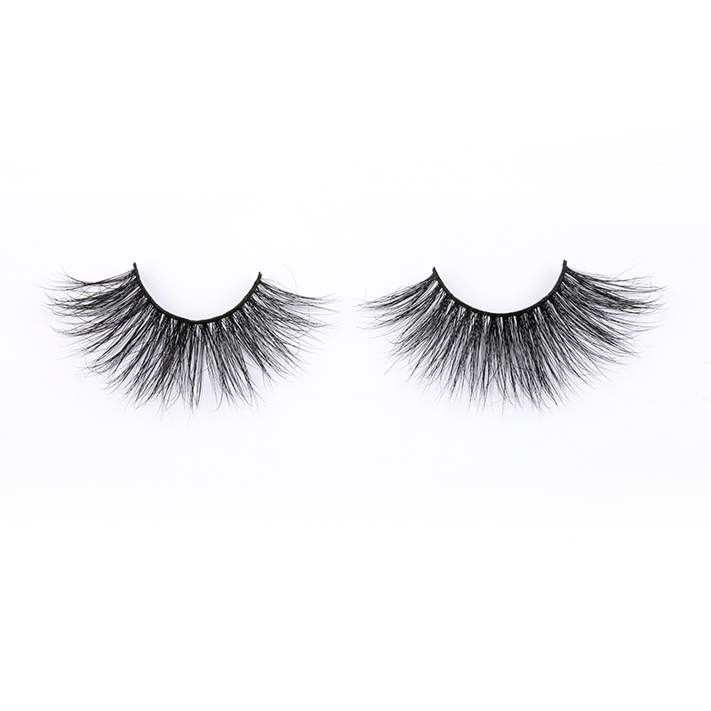 Wholesale Price 100% Real Mink Fur 5D 25mm Strip Lashes with Private Label in the US YY122